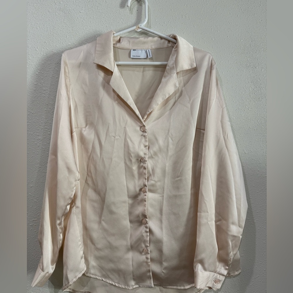 ASOS Cream Button-Down Shirt